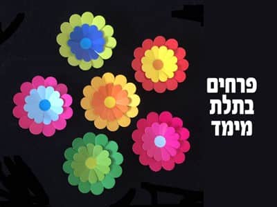פרחים בשל צבעים בתלת מימד